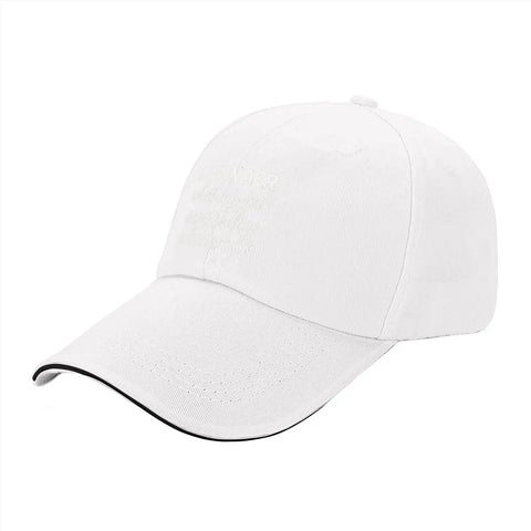 Vintage White Adjustable Cap For Women And Men, Modern Statement Hat with soft texture and classic baseball style