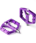 Grippy Aluminum Flat Pedals With Ultra Traction Pins And Sealed Bearings, Lightweight Platform, Purple, 9/16 Inch Spindle