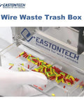 Wire Waste Trash Box for wire harness, clear acrylic container with colorful waste material for effective organization.