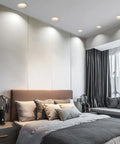 Ultra Thin Recessed Can Lights 10 Pack 15W Downlight Fixtures 3 Inch Adjustable in modern bedroom ceiling
