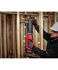 M18 FUEL 18V Brushless Cordless Gen 2 Super Hawg One Half Inch Right Angle Drill Tool Only in use on construction site
