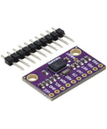 Five Pack 9-DOF IMU Sensor Set For DIY Robotics And Motion Tracking, Includes Five High-Precision 9-Axis Chips In Black Case, Dope For Microcontrollers, Prototyping, Drones, And Wearable Tech Projects; purple BNO085 board with header pins