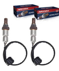 Two Pack Heated Front Oxygen O2 Sensors For Honda Accord Odyssey 3.5L V6 2008 To 2017, precision 5 wire sensors, 11.8 inches long.