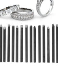 Jewelry Chisel And Punch Stamp Kit For Metal Crafting, 16 Piece Steel Chisel Set With rings and engraving tools
