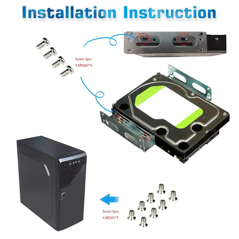Built Like A Tank 3.5 To 5.25 Inch Drive Bay Adapter For Hdd And Ssd Storage Straight Up Transforms Your Pc Setup With This Metal Mounting Bracket Gonna Fit Perfect Inside Your Rig And Level Up Every Build