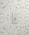 Custom Printed Symmetrical Vinyl Wallpaper Featuring Bottom Line Tough Leather Texture Tailored For Busy Offices And Hotels with light switch.