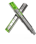 Heavy Duty No Slam Silent Close Drawer Slides 2 Pack Adjustable 12 To 20 Inch Rails 45mm Track Width Hydraulic Damping Three Section Buffer shown crossed