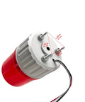 Bottom view of Industrial LED Rotating Strobe Beacon Emergency Warning Light With Buzzer, 110V AC, showing screw mount dimensions.