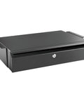 Heavy Duty Steel Under Desk Drawer With Key Lock And Smooth Glide Tracks For Secure Private Slide Out Table Storage Organizer, 20.2x12.2x4.3 inches.