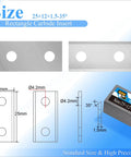 Diagram showing Reversible 25x12x1.5mm 35 Degree Carbide Cutter Inserts For Router Cutters and Grooving Cutterheads Rebating Moulder Tools.