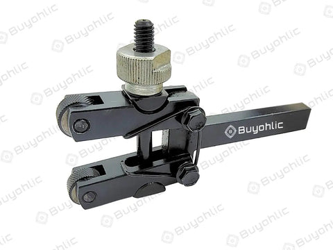 Clamp Type Knurling Tool With Knob For Lathe 3 To 20 mm Capacity 16 mm Shank shown from side angle on white background.