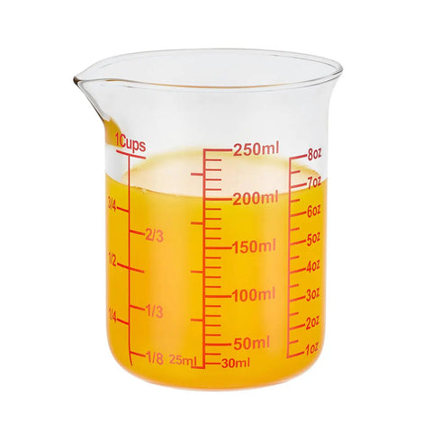 Borosilicate Glass Measuring Cup 1 Cup 8oz with Spout Your Go To Liquid Measuring Tool For Cooking And Cocktails Clear Readouts