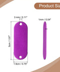 24 Pack Aluminum Engraving Blanks Tags Oval Dog Tag Blanks With Two Holes For DIY Personalized Pet ID Tags Purple Craft Supplies