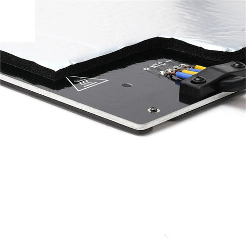 Sidewinder X4 Pro Aluminum Heat Bed Upgrade With Soft Magnetic Stickers And Insulating Foam Assembly, Durable Sheet Metal Base For Stable Bed And Precise First Layer, Faster Heatup, Cleaner Prints, black aluminum heat bed with wiring