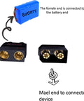 Qs8 Anti Spark High Current Connector Set for RC toys, showing male and female sockets with wiring instructions.