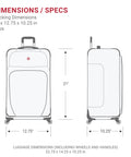 Softside Expandable Spinner Luggage For Travel Durable Lightweight Carry On Suitcase 21 Inch Black dimensions illustration