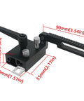 Get The Ultimate Saw Miter Track Stopper With Adjustable T-Slot Brackets For A Flawless Workbench Limit. Heavy duty aluminum stop with adjustable lever.