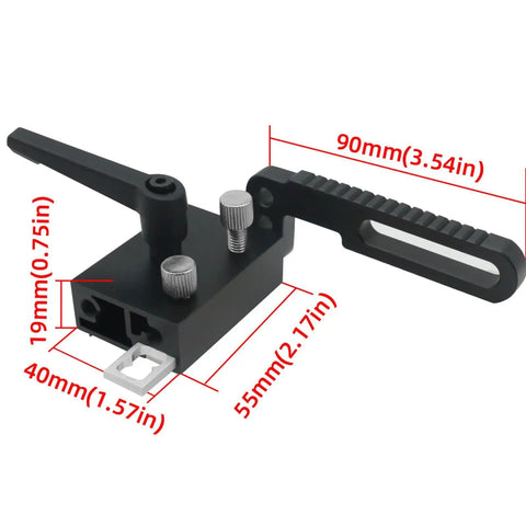 Get The Ultimate Saw Miter Track Stopper With Adjustable T-Slot Brackets For A Flawless Workbench Limit. Heavy duty aluminum stop with adjustable lever.