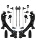 12 Piece Control Arm Replacement Kit With Ball Joint Tie Rod Boots And Sway Bar End Links For Honda CRV 2007 2011 Bolt On Suspension Upgrade Direct Fit Top Notch All In One Kit components