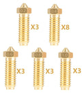 Brass Nozzle Set For Kobra 3 And Kobra S1 3D Printers, 20 Pack With 0.2mm 0.4mm 0.6mm 0.8mm 1.0mm Nozzles, front view