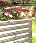 Close-up of Two Pack Tall 8x4ft Galvanized Raised Garden Beds Outdoor Above Ground For Vegetables And Flowers Steel Raised Beds