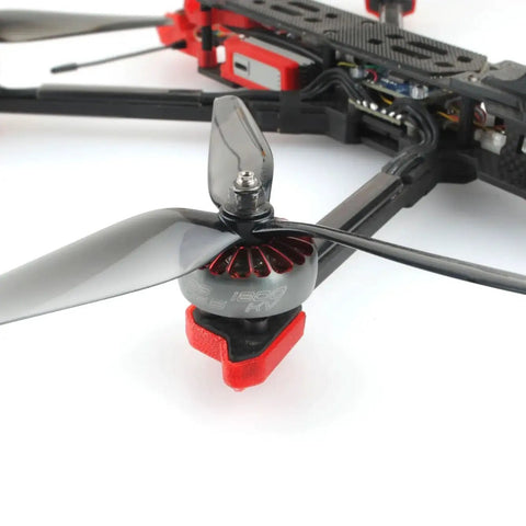Close-up of 7x3.5x3 7 Inch 3 Blade Drone Propeller Set, Polycarbonate Durable Props installed on quadcopter for stable, smooth flights.