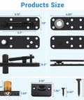 Stainless Steel Hidden Door Hinge Pivot dimensions for secret rooms and concealed bookcase, heavy-duty hardware details.