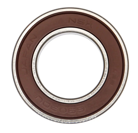 Rock Solid Heavy Duty Deep Groove Ball Bearing 6903DDU Double Rubber Seals 17X30X7MM view from front with steel cage.