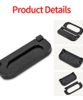 Four Pack Modern Hidden Recessed Door Pull Handles In Black Zinc Alloy For Cabinets Cupboards Drawers And Dressers Flush Ring Pulls