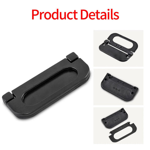 Four Pack Modern Hidden Recessed Door Pull Handles In Black Zinc Alloy For Cabinets Cupboards Drawers And Dressers Flush Ring Pulls