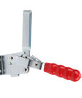 Workhorse Welding Toggle Clamp Downstroke Fixture With 182Kg Holding Force Galvanized Vertical Clamp For Rock Solid Workholding Elbow Style Hand Tool GH12205 For Metal Fabrication, red handle