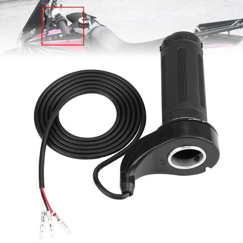 Seven Eighths Inch Full Twist Throttle For E Bikes And Electric Scooters Universal Three Wire Speed Control Accelerator Handle Grip For 24V 36V 48V 72V Bicycles Pocket Bikes Mini Chopper And Go Karts
