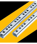 Pro Grade 2Pc 17Mm Wide Drawer Slides Zero Friction Glide Tracks Run 8In To 17In Heavy Duty Steel construction with holes.