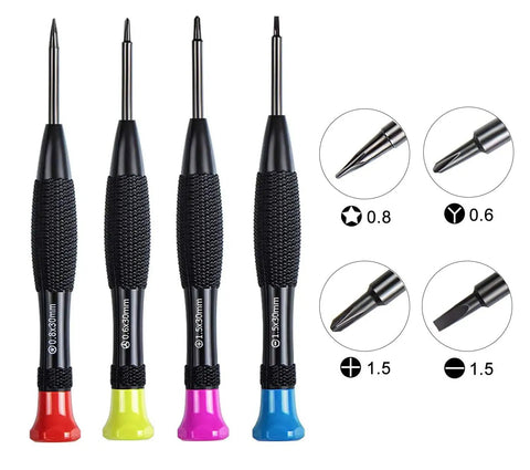 Pro Grade 21 Piece Phone Repair Kit With Pry Tools And Screwdrivers showing various precision screwdriver heads