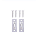 Slick Pair Of Adjustable Swivel Curtain Rods In Crisp White, 21 To 38 Inch Petite 5/16 Diameter Bar For Lightweight Drapes mounting hardware with screws.