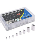 315 Piece Aluminum Crimping Loop Sleeve Ferrule Kit For Wire Rope And Cable Ends With 8 Sizes From M1.2 To M6 Durable Aluminum Construction