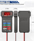 12V Car Battery Tester and Alternator Charging System Analyzer With Real Time Voltage Battery Health Check And DIY Friendly Electrical Diagnostic Tool For Quick Easy Vehicle Power Troubleshooting, 2.75x4.53in