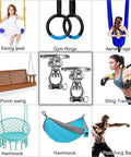 Silent Bearing Swivel Swing Hangers Stainless Steel Ceiling Mount Bracket for Aerial Yoga Silks, Swing Chair, Heavy Bag in use