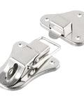 Hasp Latch Kit For Jewelry Boxes And Wooden Chests Toggle Hasp Lock Hardware Padlock Ready Fastener, Zinc Alloy, Silver Finish