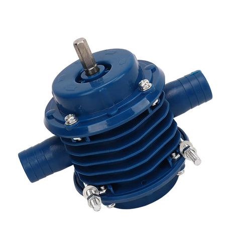 Mini Self Priming Hand Drill Water Transfer Pump Constructed From Tough As Nails Engineering Plastic For Zero Fuss Water Pumping And Smooth Tank Draining, detailed view of the pump assembly.