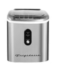 Front view of Countertop Ice Maker Stainless Steel With Large Capacity Ice Bucket Self Cleaning Function Heavy Duty Kitchen Gadget