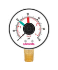 0 To 60 Psi Bar Pool Filter Pressure Gauge With 2 Inch Dial And One Quarter Inch Npt Lower Mount For Swimming Pools Spas And Aquariums