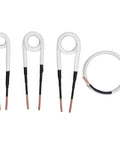 Heavy Duty 4 Pack Induction Heating Coil Kit Featuring Thick Brass Core Wire Built For No Sweat Nut Removal And Quick Carry Out Automotive Gear Bearing Heat Treatments, showing four coils in various sizes.