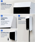 Heavy Duty EV Charger Weather Cover Wall Mounted Outdoor Charging Station Rain Shield showing sloped top and side protection design.
