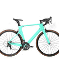 Toray T800 Carbon Frame Road Bike Model H With Tiagra 20 Speed Drivetrain, Ultra Lightweight 18.7 Lb Build, Size 52, Celeste Finish