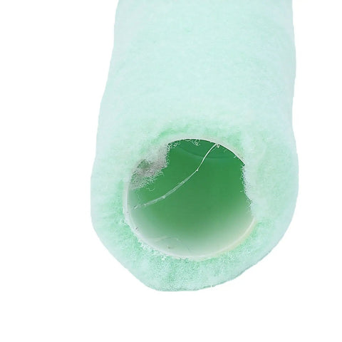 Wide Nap 14 Inch Paint Roller Covers That Roll Smooth As Silk With Zero Paint Drip Nonsense Heavy Duty Polyester Sleeves For Big Walls And Ceilings Knockout 6 Pack For DIY Crews, close-up of roller cover texture.