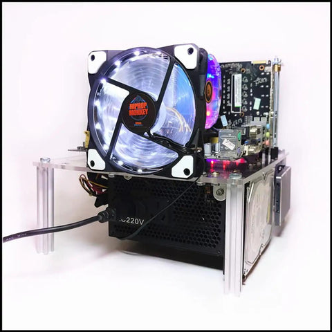 Open Chassis Stackable PC Case With Transparent Acrylic Design For Heat Dissipation, Fits ATX MATX ITX Motherboards, Ideal DIY Test Bench