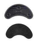 Straight Up Durable Rubber Shoe Sole Pads Anti Slip Heel Tip Replacements Pro Move Non Skid Traction For All Day Wear Beefy Exact 45 mm Fit Two Pack No Cap Secure Hold, showing two black rubber heel tips.