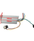Beefy 70A DC Brushed Motor Controller With Forward Reverse Control For 12V-48V Systems, 4000W Capacity, Wide 10V-60V Input, Ideal For Industrial Automation, Pumps, Conveyors, And Robotics. aluminum controller with 165mm and 150mm dimensions