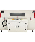 WYDDDARY 220V 3Phase Industrial Heat Shrink Wrap Machine With 13kw Power and Variable Speed Control, front view showing control panel and design.